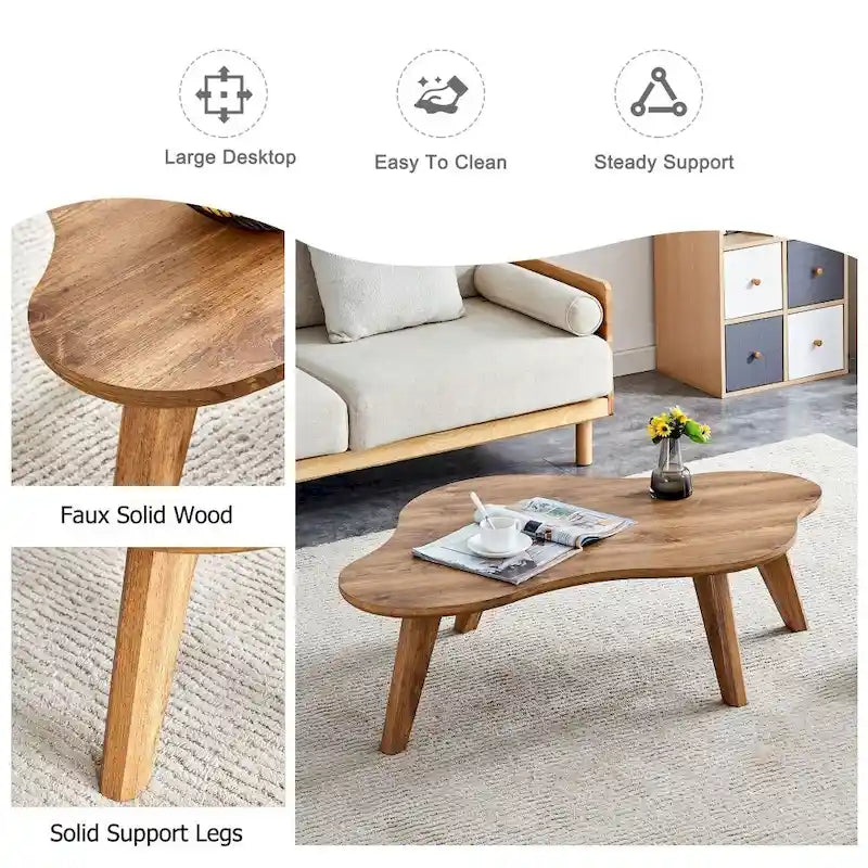 Nowoczesny minimalistyczny stolik kawowy w kształcie chmury