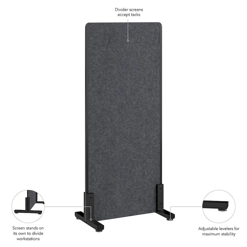 Bush Business Furniture Écran d'intimité autoportant 24 l. x 55 H.