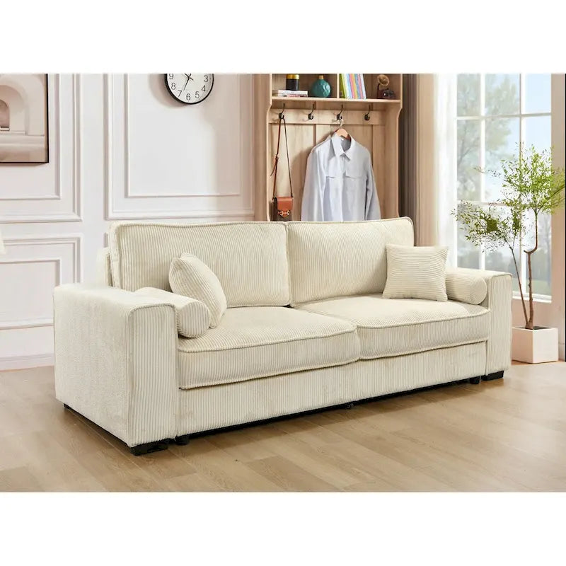 Roomfitters Grand canapé-lit avec rangement, mobilier de canapé moderne à 3 places, canapé rembourré pour petits espaces
