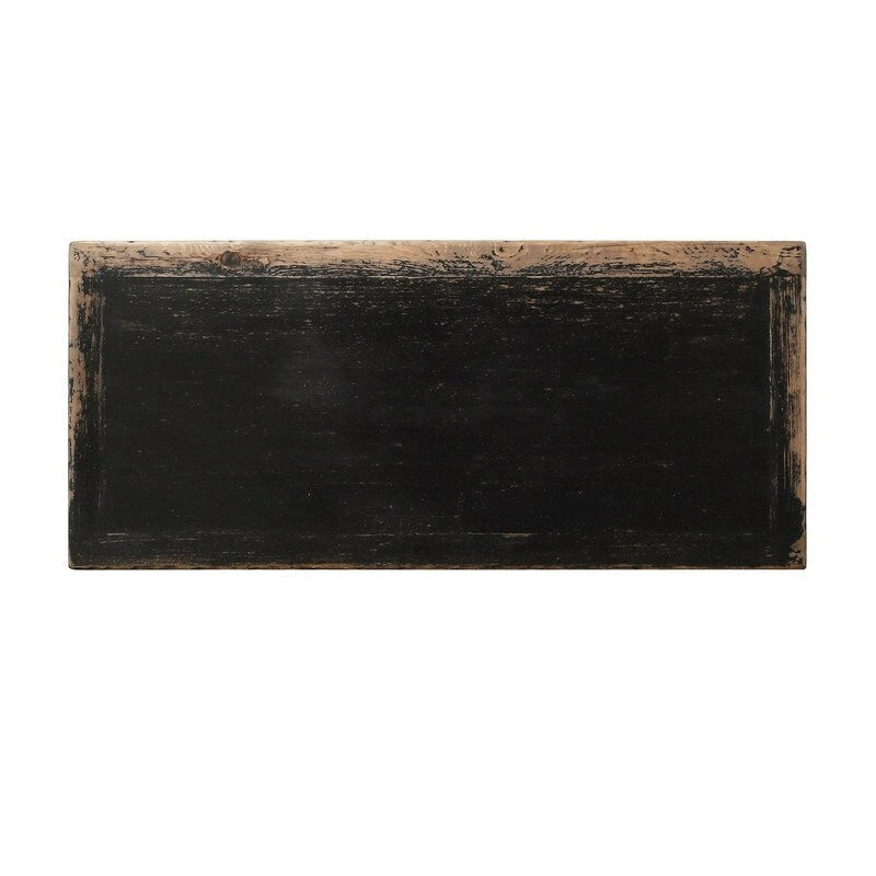 Komoda z dwoma szufladami postarzana czerń 39x18x35H