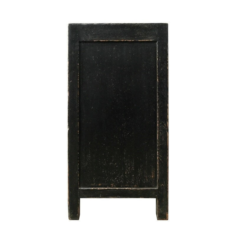 Komoda z dwoma szufladami postarzana czerń 39x18x35H