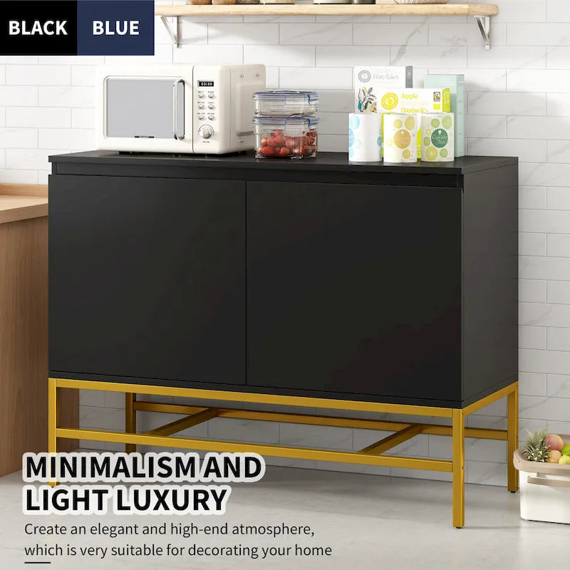 Minimalistyczna i luksusowa komoda 2-drzwiowa z metalowymi nogami