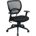 OSP Furniture Managerial Low-Back Chair, 27x26-1/2x42, Black
