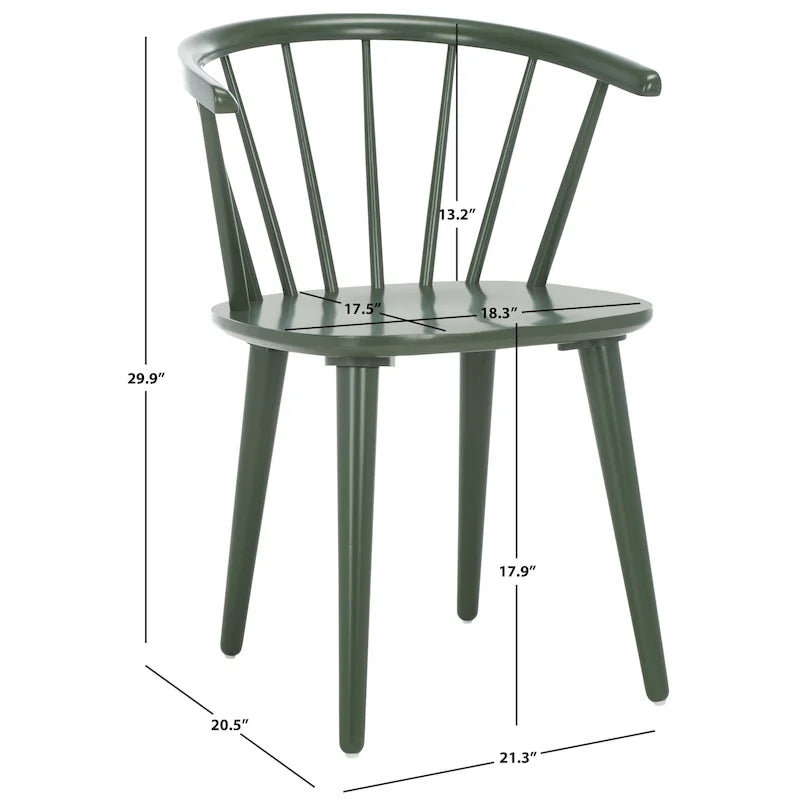 SAFAVIEH Home Blanchard, chaise d'appoint à broche courbée 45,7 cm [LOT de 2] - 53,3 L x 53,3 P x 76,2 H