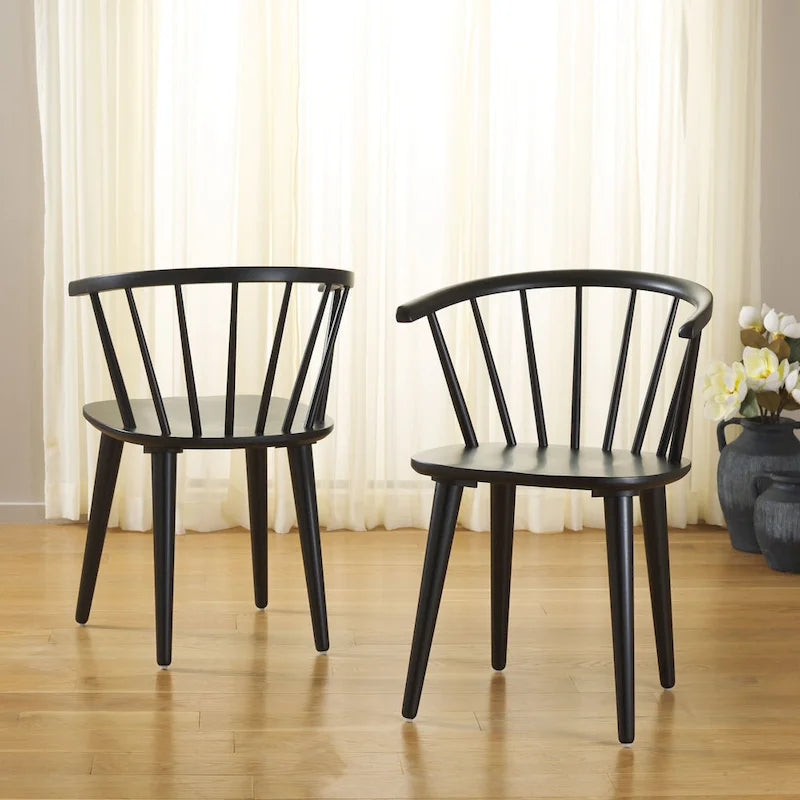 SAFAVIEH Home Blanchard, chaise d'appoint à broche courbée 45,7 cm [LOT de 2] - 53,3 L x 53,3 P x 76,2 H