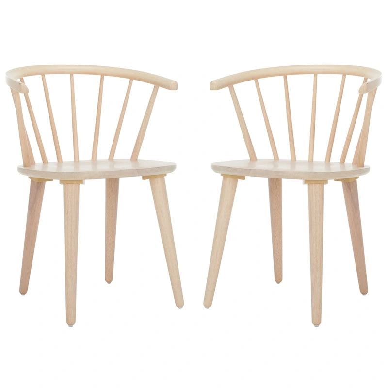 SAFAVIEH Home Blanchard, chaise d'appoint à broche courbée 45,7 cm [LOT de 2] - 53,3 L x 53,3 P x 76,2 H