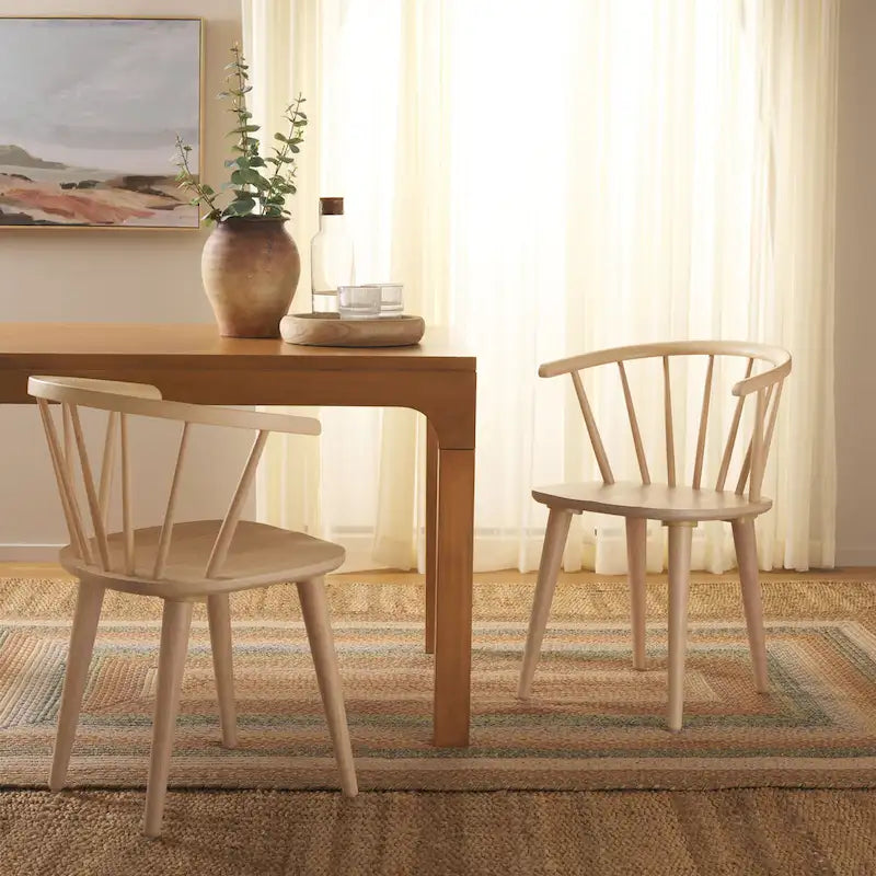 SAFAVIEH Home Blanchard, chaise d'appoint à broche courbée 45,7 cm [LOT de 2] - 53,3 L x 53,3 P x 76,2 H