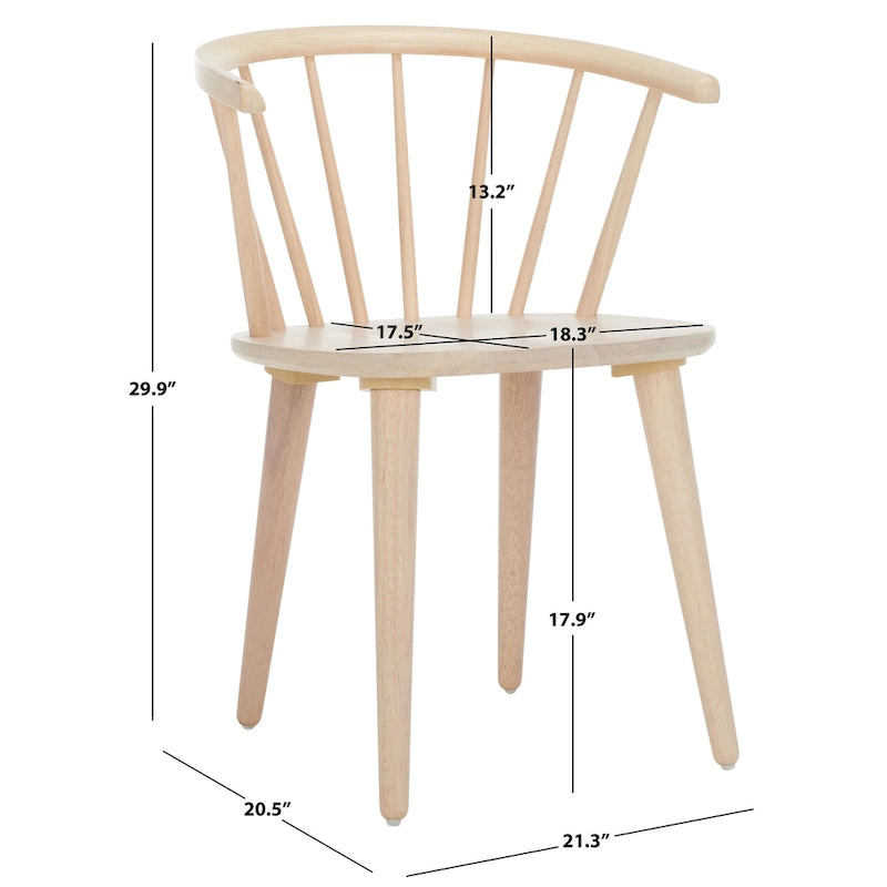 SAFAVIEH Home Blanchard, chaise d'appoint à broche courbée 45,7 cm [LOT de 2] - 53,3 L x 53,3 P x 76,2 H