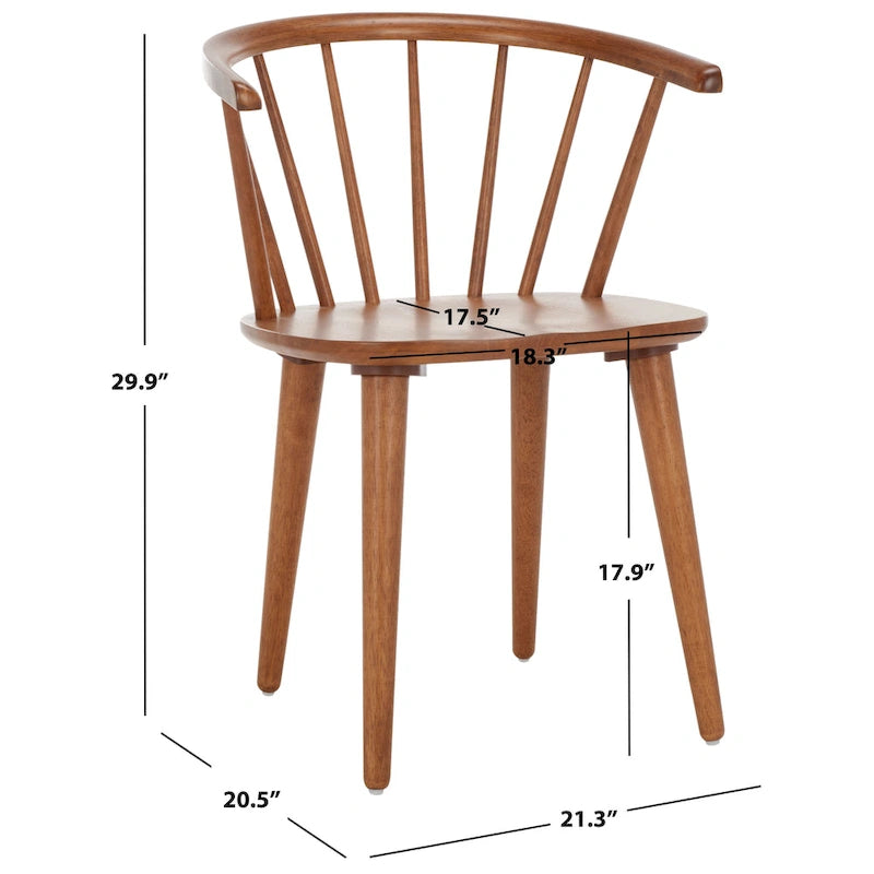 SAFAVIEH Home Blanchard, chaise d'appoint à broche courbée 45,7 cm [LOT de 2] - 53,3 L x 53,3 P x 76,2 H