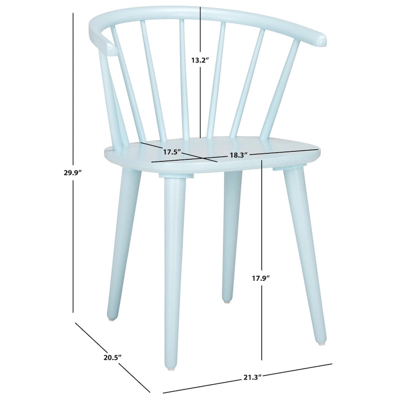 SAFAVIEH Home Blanchard, chaise d'appoint à broche courbée 45,7 cm [LOT de 2] - 53,3 L x 53,3 P x 76,2 H