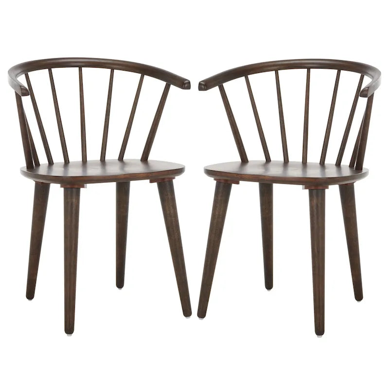 SAFAVIEH Home Blanchard, chaise d'appoint à broche courbée 45,7 cm [LOT de 2] - 53,3 L x 53,3 P x 76,2 H