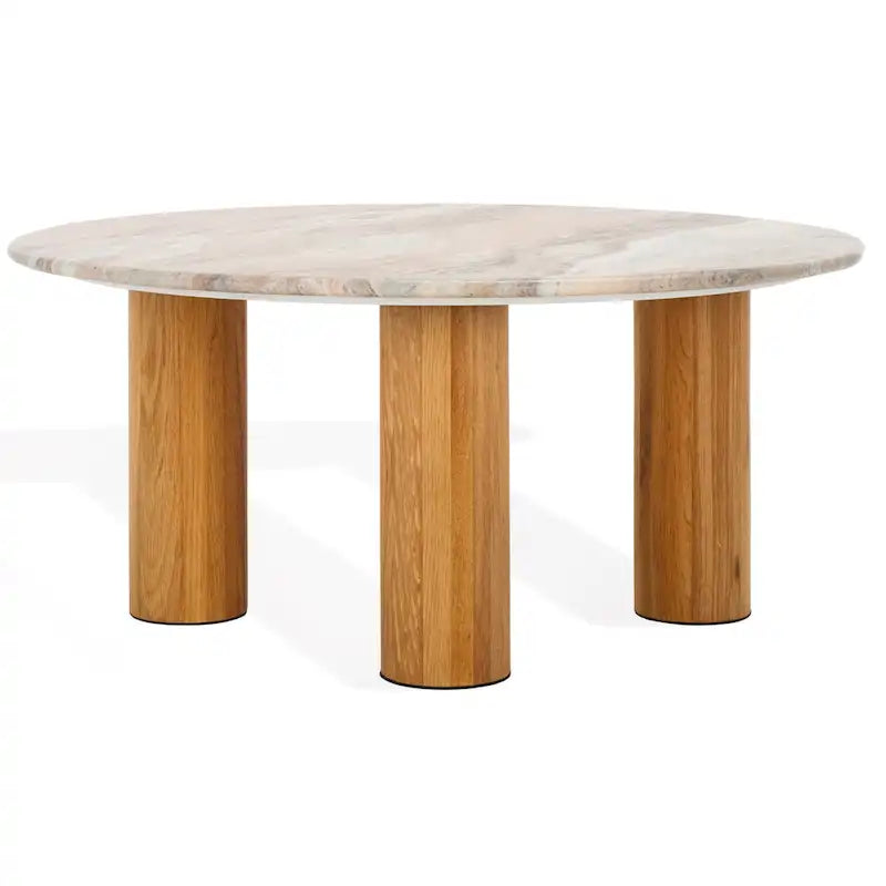 Table basse ronde en marbre Tylee SAFAVIEH Couture - 36Wx36Dx16H