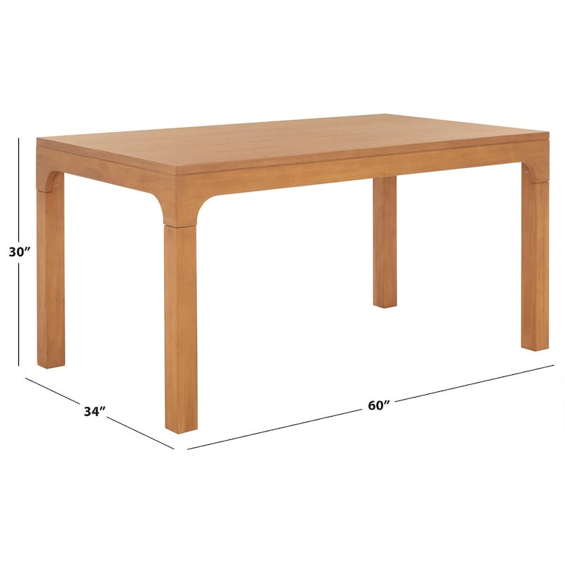 Table à manger rectangulaire SAFAVIEH Elouise - 152,4 L x 86,36 l x 76,2 H cm - 60Px34Px30H