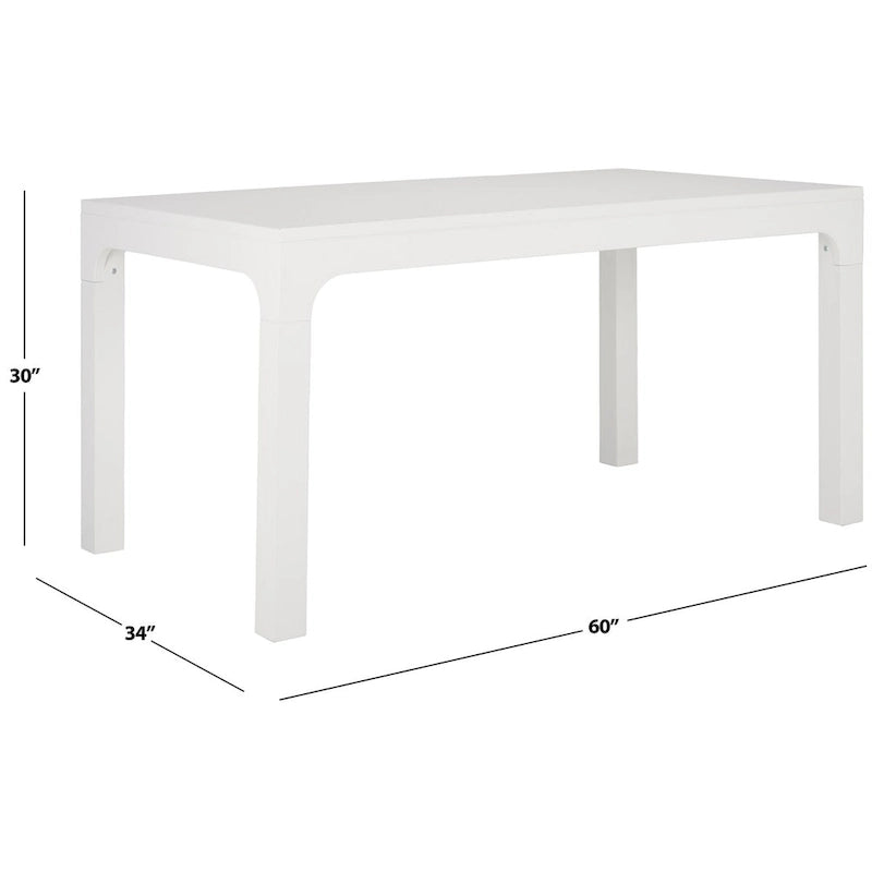 Table à manger rectangulaire SAFAVIEH Elouise - 152,4 L x 86,36 l x 76,2 H cm - 60Px34Px30H