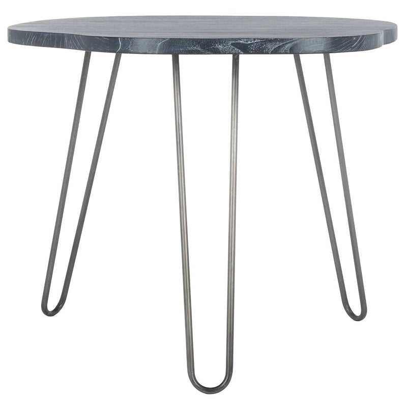 Table de salle à manger SAFAVIEH Lozka plateau bois gris/blanc délavé - 39,4 x 35,4 x 29,9 - 39Lx35Px30H