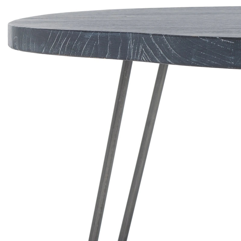 Table de salle à manger SAFAVIEH Lozka plateau bois gris/blanc délavé - 39,4 x 35,4 x 29,9 - 39Lx35Px30H