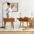 Table d'appoint moderne du milieu du siècle Julian avec station de charge (lot de 2) par HULALA HOME