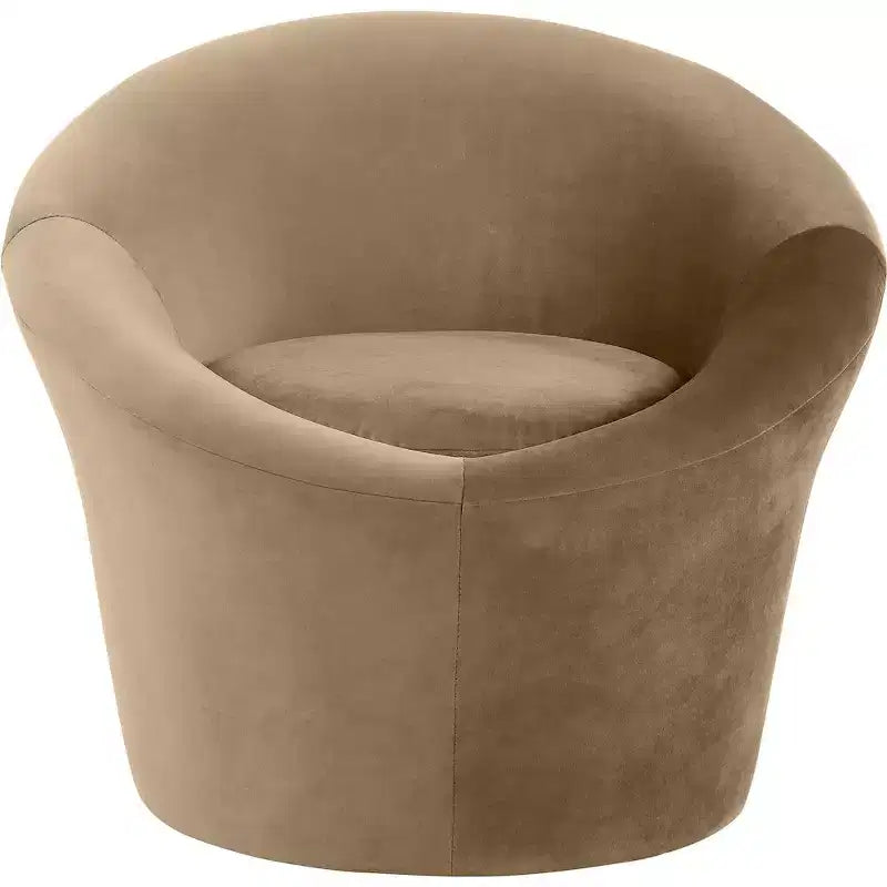 Fauteuil d'appoint en velours – Siège simple | Beige / Noir / Marron / Camel / Cognac / Crème / Vert / Fauve / Taupe