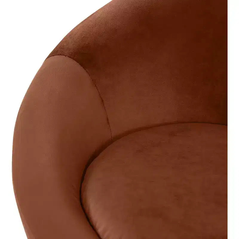 Fauteuil d'appoint en velours – Siège simple | Beige / Noir / Marron / Camel / Cognac / Crème / Vert / Fauve / Taupe