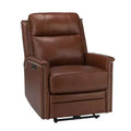 Fauteuil inclinable motorisé, couleur brun/camel, une place
