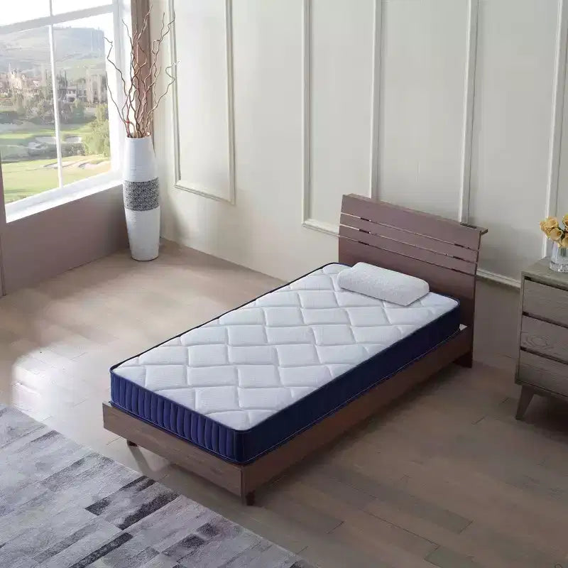 6 Matelas hybride blanc, ressorts ensachés + mousse à mémoire de forme, simple / simple XL, 1 personne
