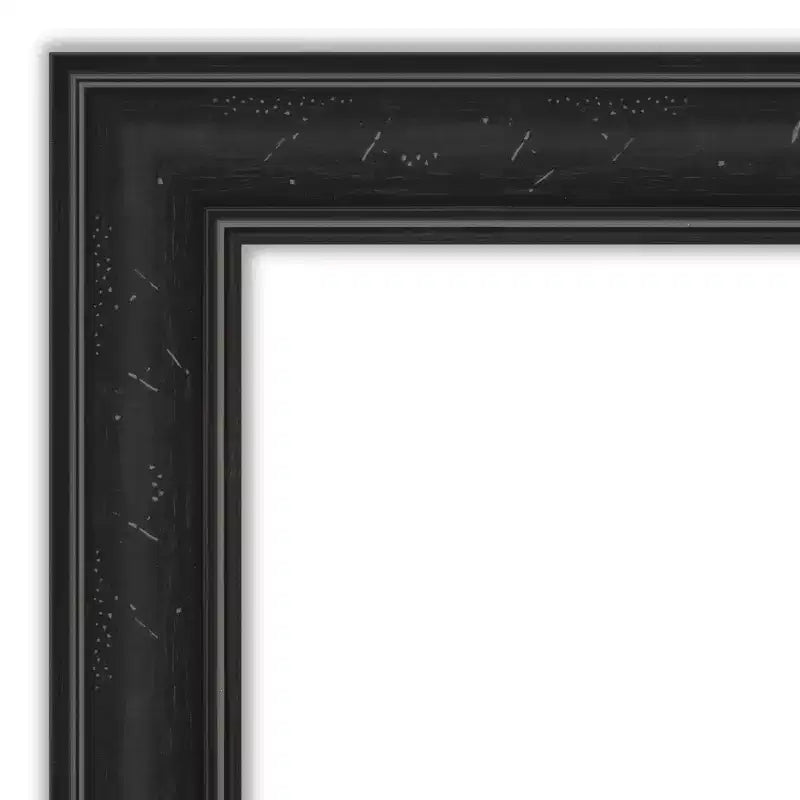 Czarny wąski lustro na całą długość w ramie – montaż na ścianie/drzwiach, 1 osoba