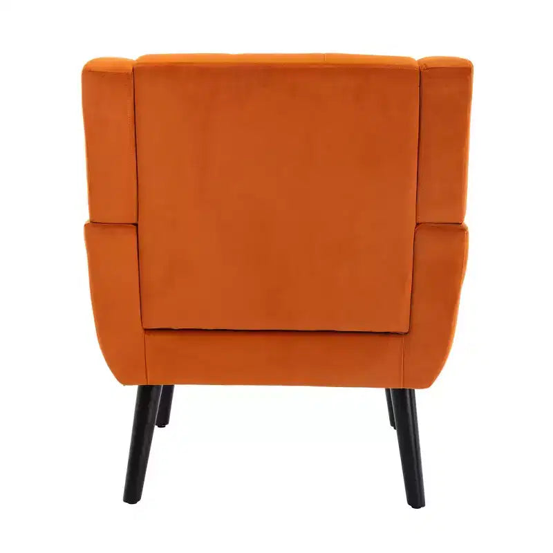 Fauteuil d'appoint capitonné multicolore avec pieds en bois, une place