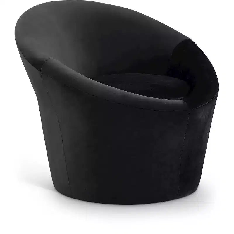 Fauteuil d'appoint en velours – Siège simple | Beige / Noir / Marron / Camel / Cognac / Crème / Vert / Fauve / Taupe