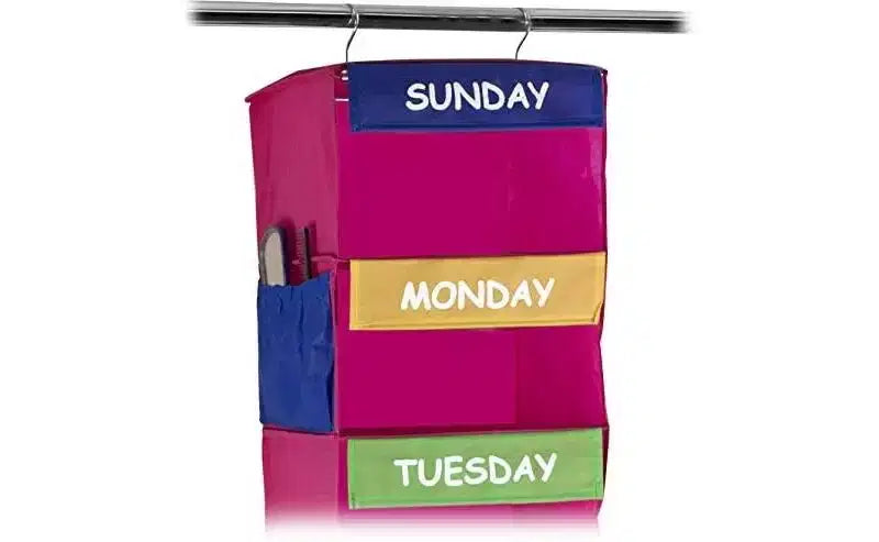 Organisateur de placard suspendu portable Rainbow à 7 étagères pour enfants