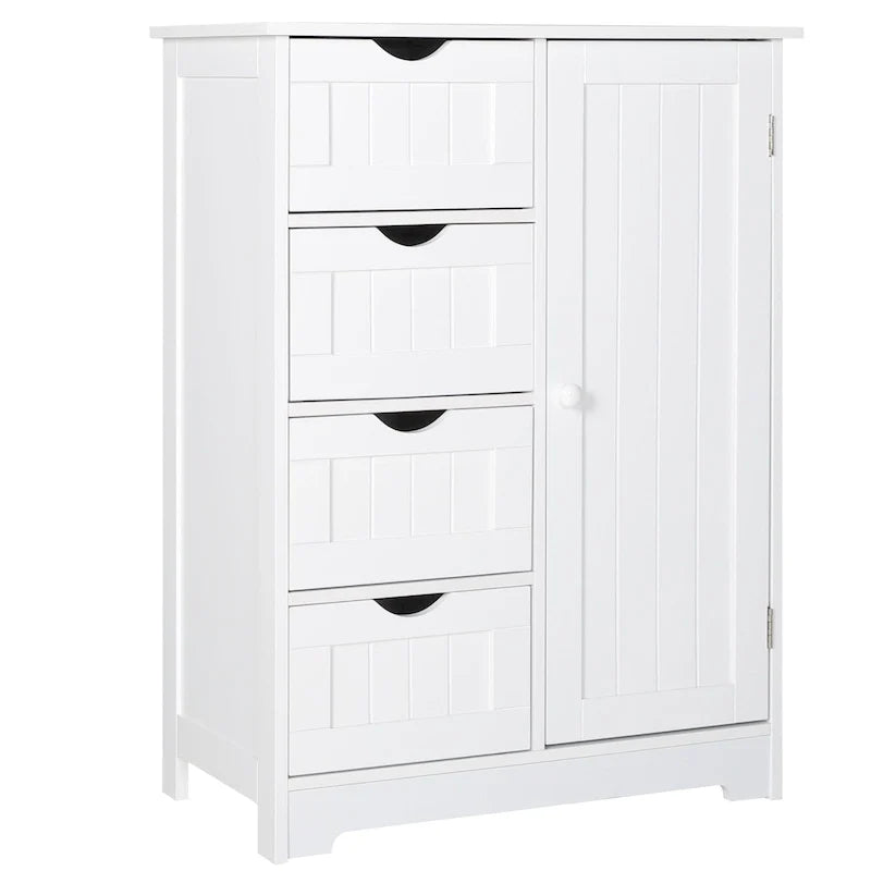 VEIKOUS Bathroom Floor Storage Cabinet with 4 Drawers