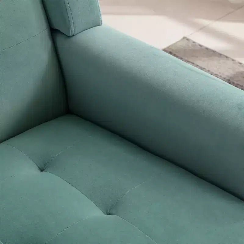 Fauteuil d'appoint capitonné multicolore avec pieds en bois, une place