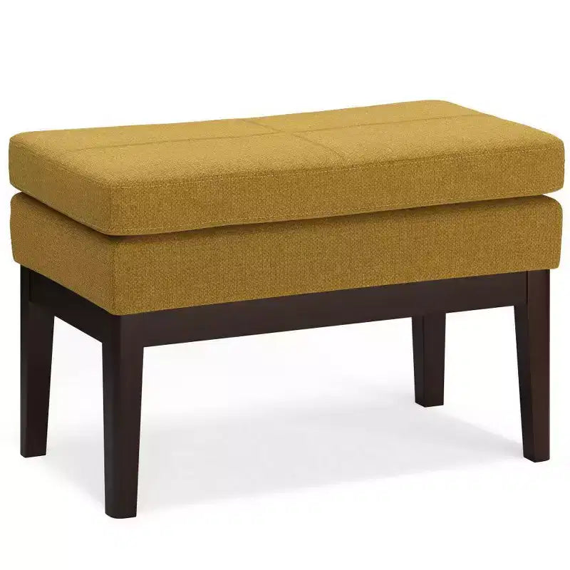 Petit banc ottoman – Marron selle vieilli / Gris clair / Souci, 2 places