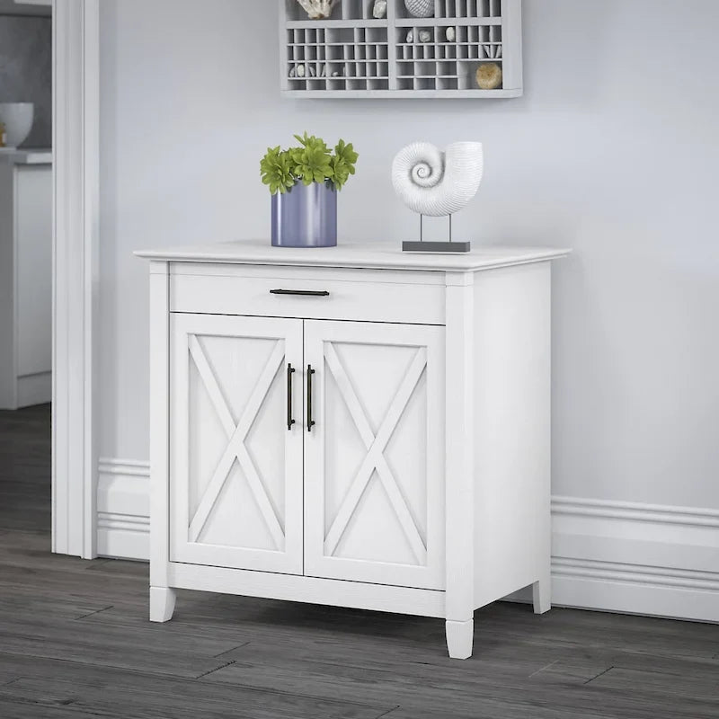 Key West Secretary Desk with Storage Cabinet by Bush Furniture