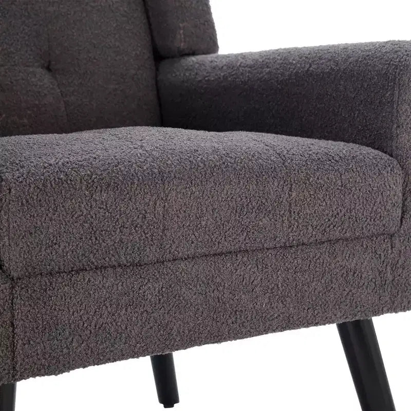 Fauteuil d'appoint capitonné multicolore avec pieds en bois, une place