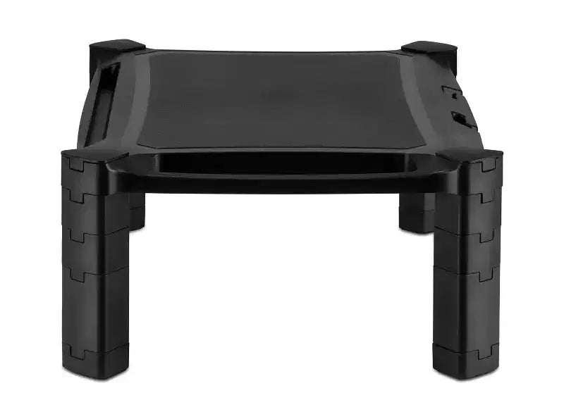 Support rehausseur noir réglable en hauteur pour écran et imprimante, simple