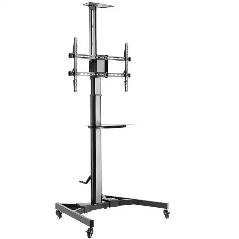 Monoprice Premium Height adjustable TV Display Cart for 37 to 70 Displays max 110 lbs with Portrait-to-Landscape Rotation, Hand Crank Height