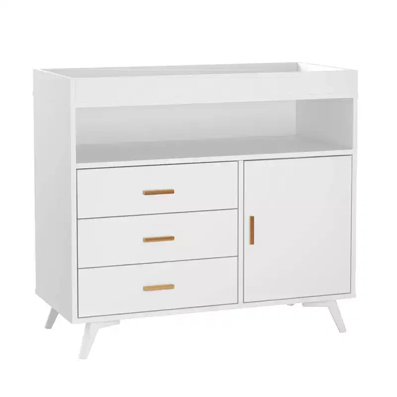 Commode à langer 3 tiroirs en bois naturel, 1 utilisateur