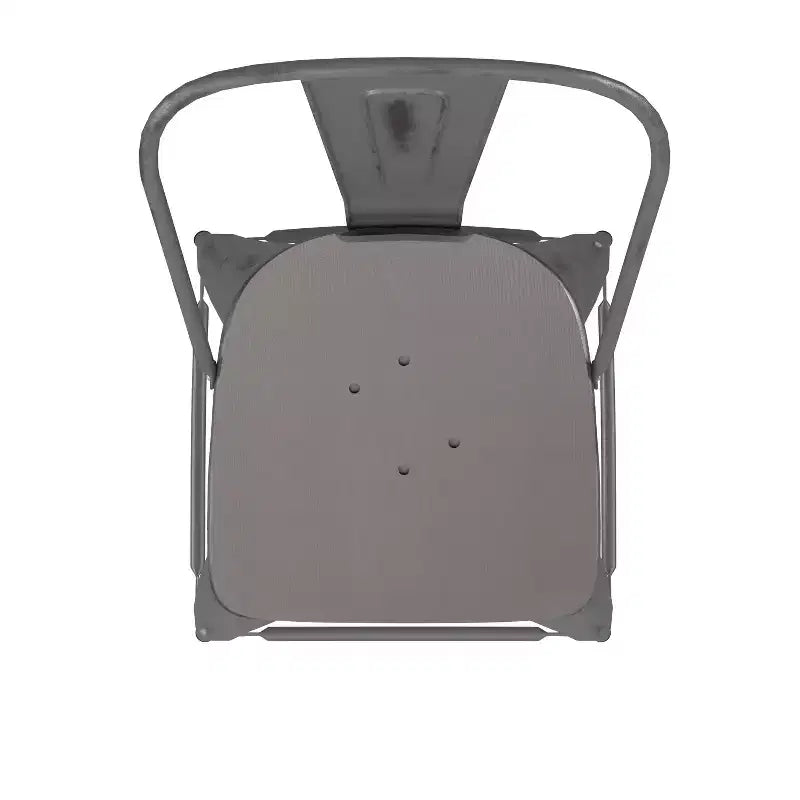 Tabouret de comptoir en métal laqué avec assise en polyrésine, 2 coloris, 1 place