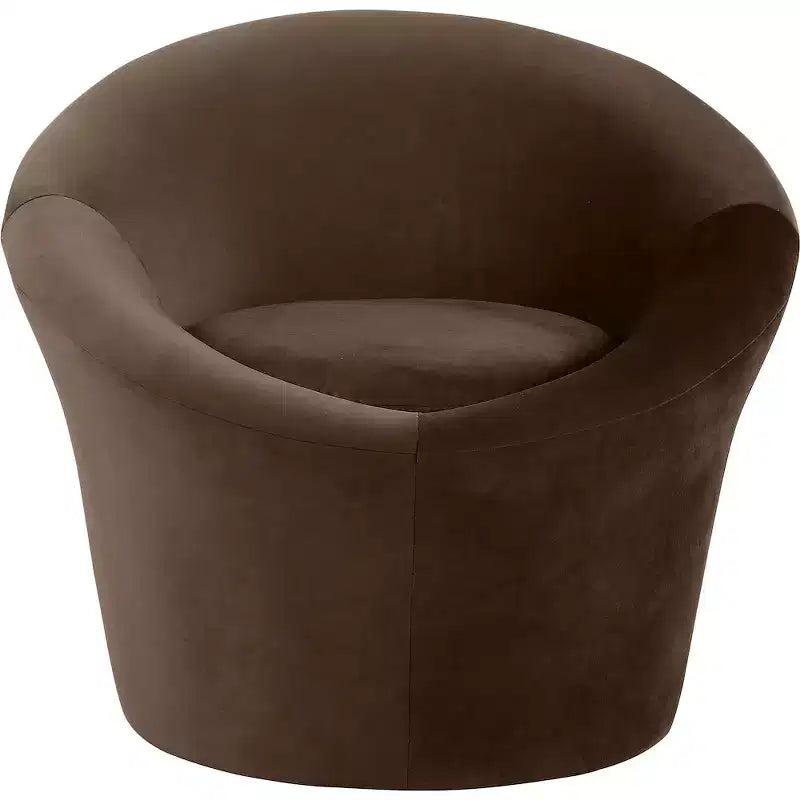 Fauteuil d'appoint en velours – Siège simple | Beige / Noir / Marron / Camel / Cognac / Crème / Vert / Fauve / Taupe