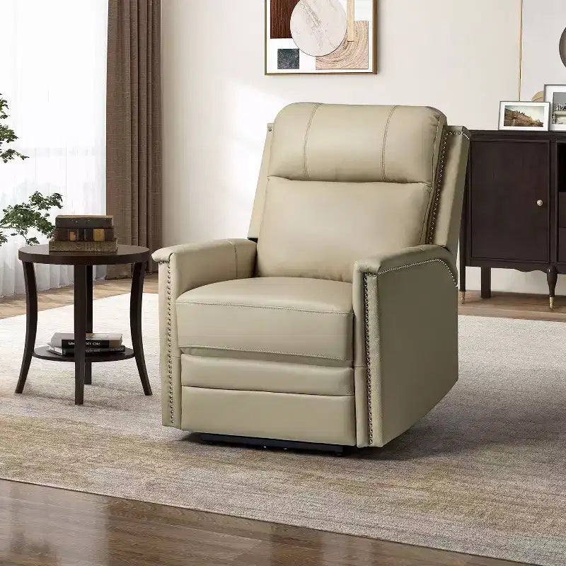 Ottfried Genuine Leather Power Recliner| ART OF LIVING DESIGNS