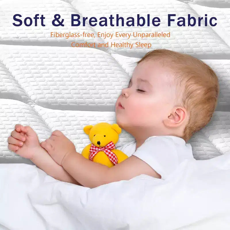 6 Matelas hybride blanc, ressorts ensachés + mousse à mémoire de forme, simple / simple XL, 1 personne