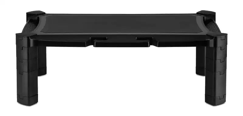 Support rehausseur noir réglable en hauteur pour écran et imprimante, simple