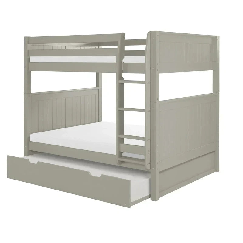 Camaflexi Full over Full Bunk Bed with Twin Trundle - Panel Headboard