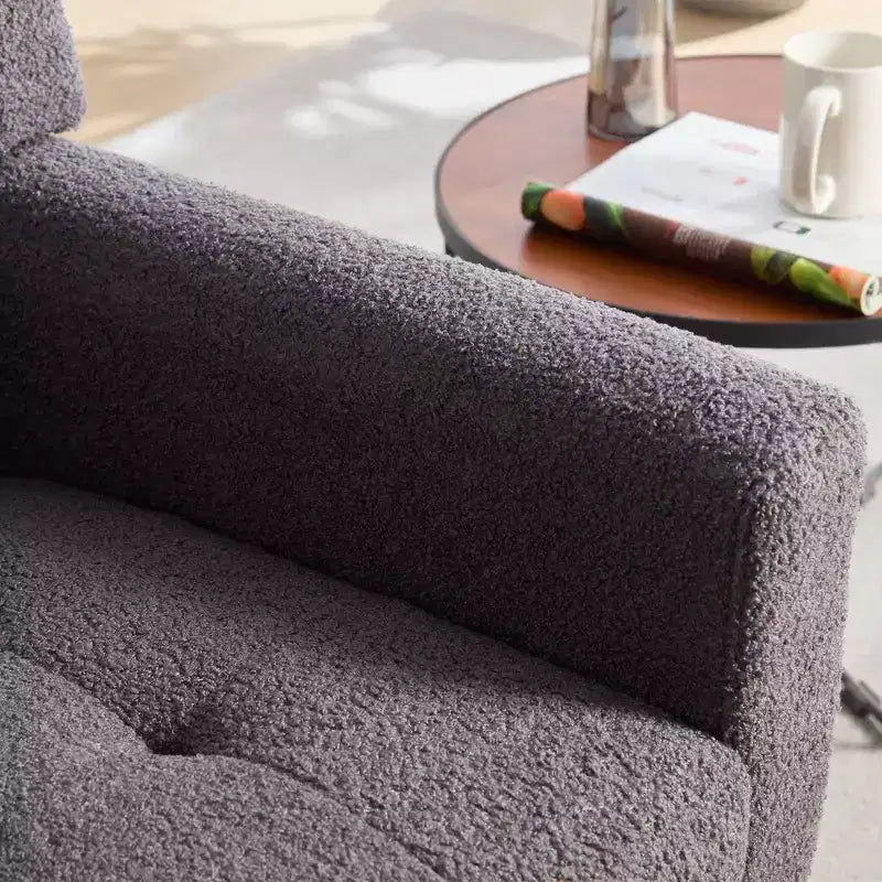 Fauteuil d'appoint capitonné multicolore avec pieds en bois, une place