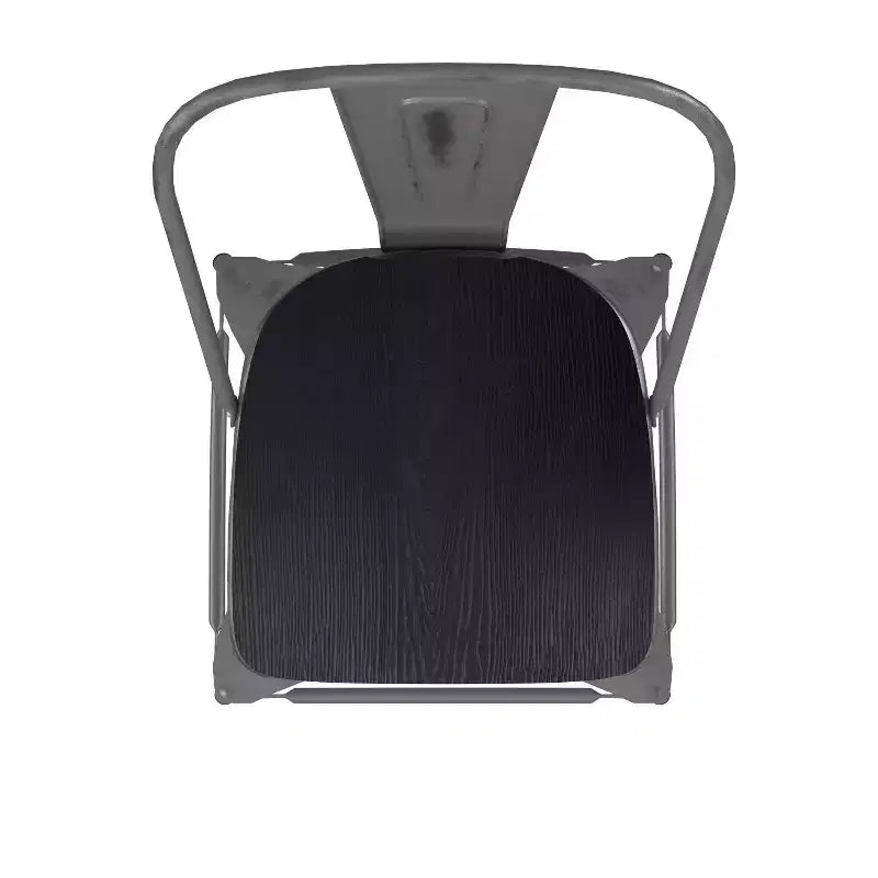 Tabouret de comptoir en métal laqué avec assise en polyrésine, 2 coloris, 1 place