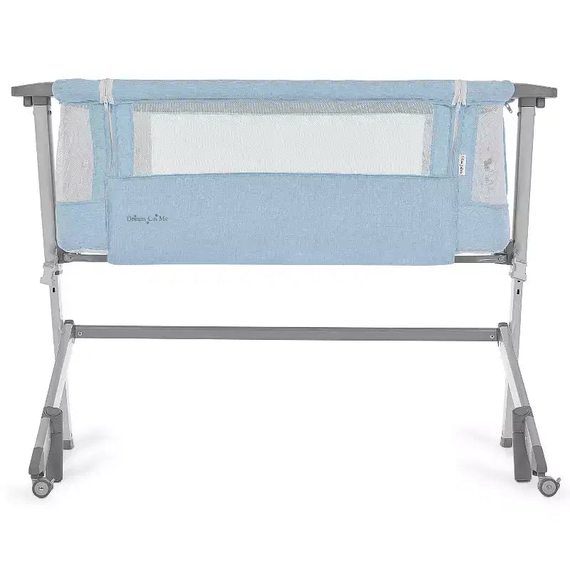 Berceau et lit de chevet en aluminium bleu, 1 bébé