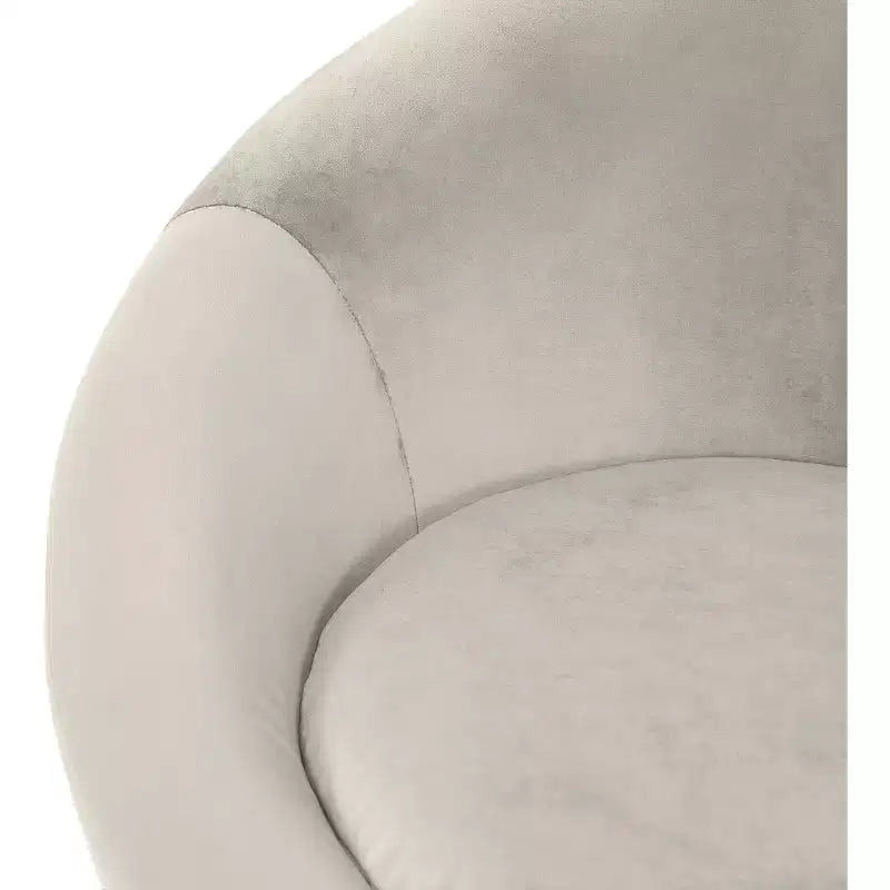 Fauteuil d'appoint en velours – Siège simple | Beige / Noir / Marron / Camel / Cognac / Crème / Vert / Fauve / Taupe