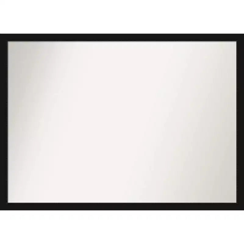 40" x 29" Non-Beveled Avon Black Narrow Wall Mirror - Amanti Art