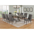 Best Quality Furniture 9-piece Rustic Extending Grey Dining Set