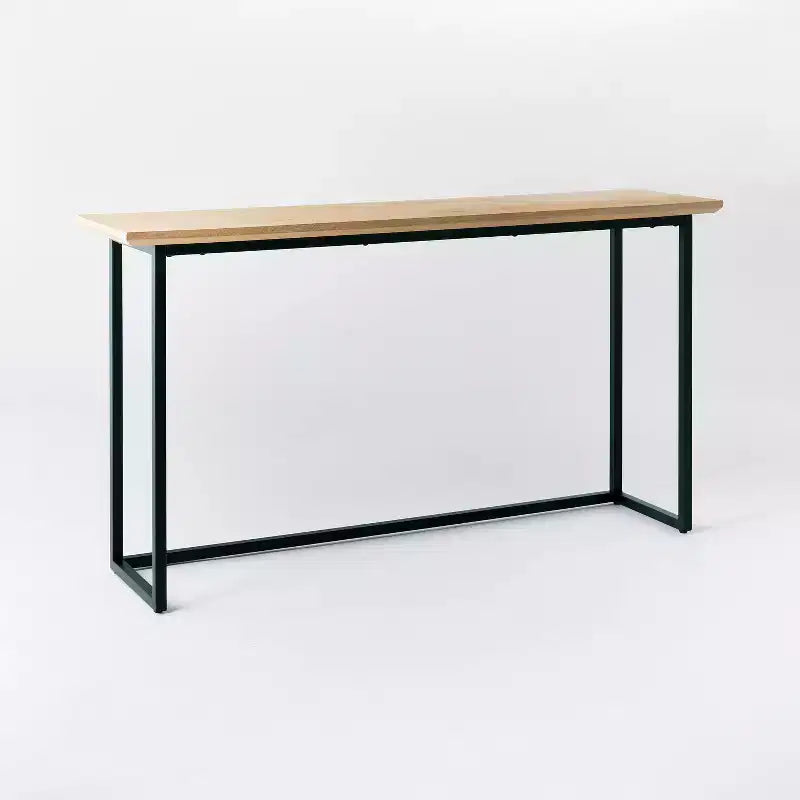 Hidden Hills Mixed Material Console Brown - Threshold™ designed with Studio McGee: Entryway Furniture, 60" Width